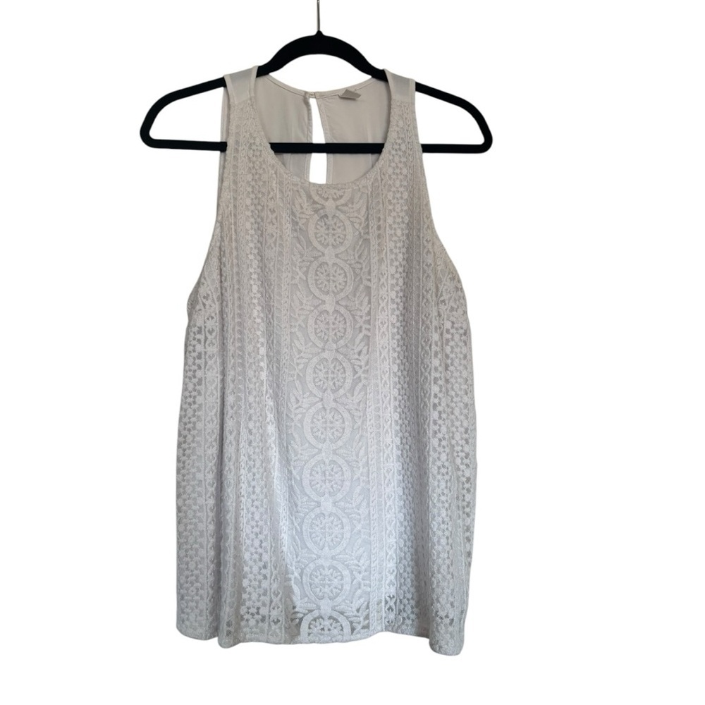 Old Navy White Boxy Sleeveless Tank Top